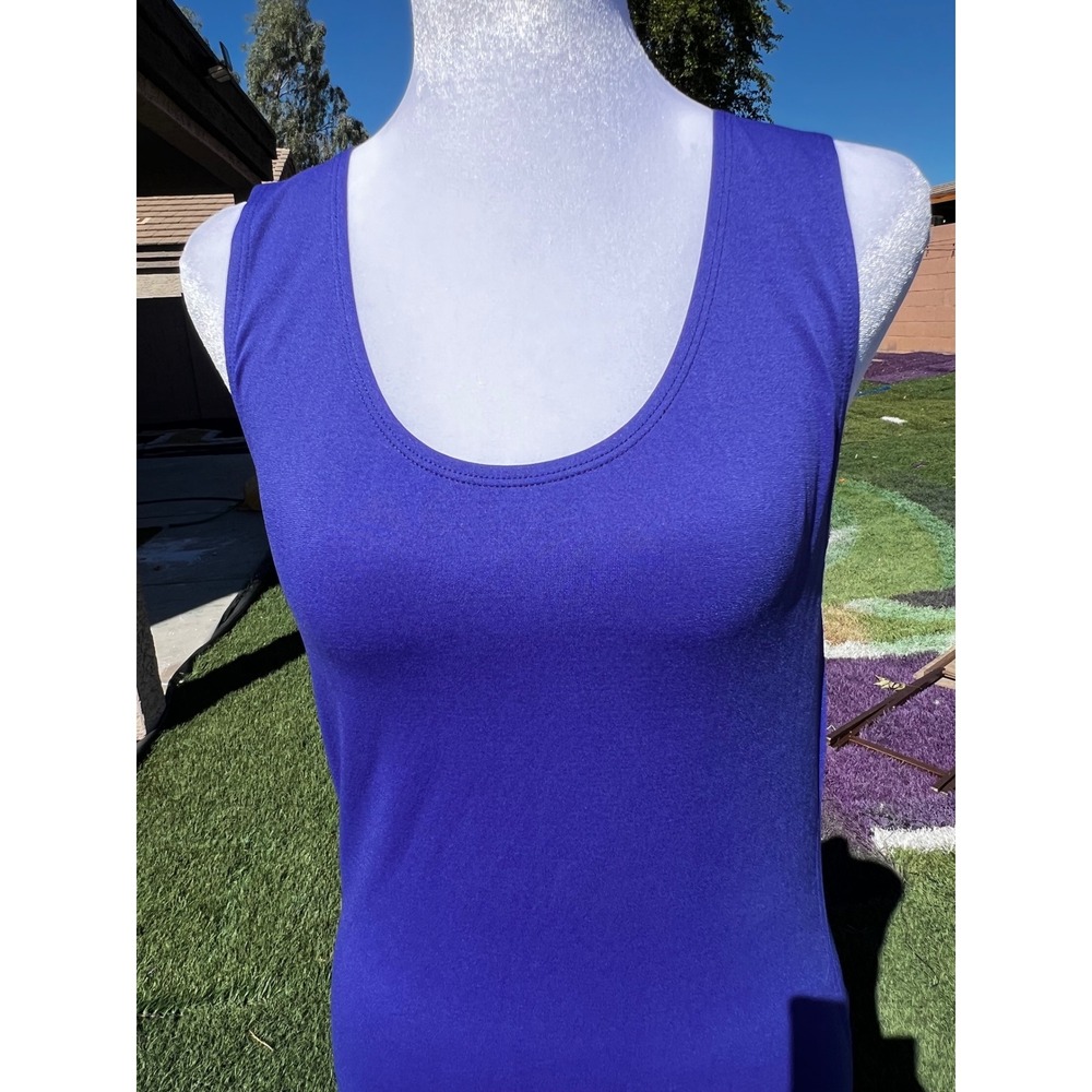 Worthington Suitable Seamless Tank Top Royal Blue Scoop Neck L/XL